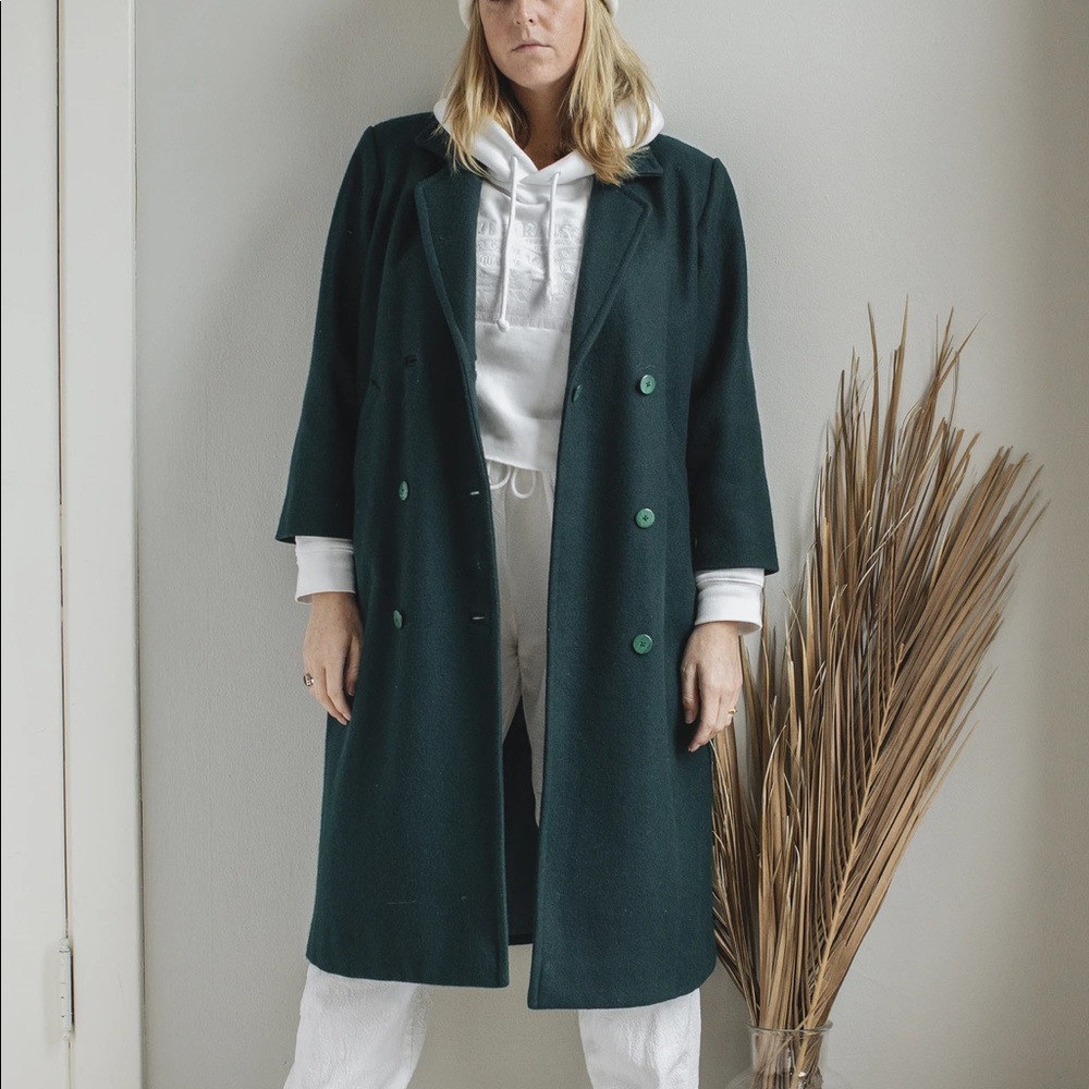 SOLD 🤍Opus 204 Emerald Green wool overcoat
